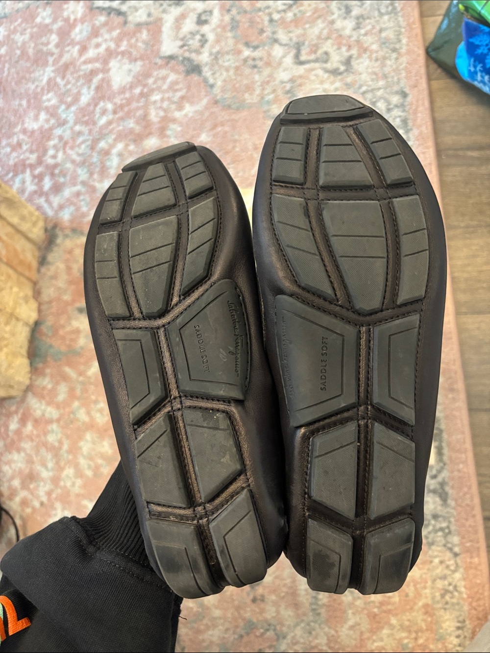 Salvatore Ferragamo Black Leather Bit-Trim Slip-On Loafers - Picture 2 of 4